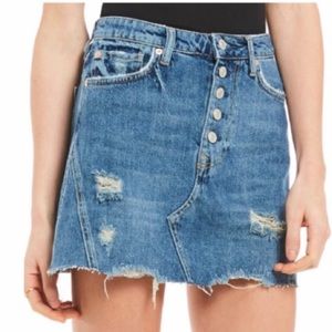 Free People Jean Skirt